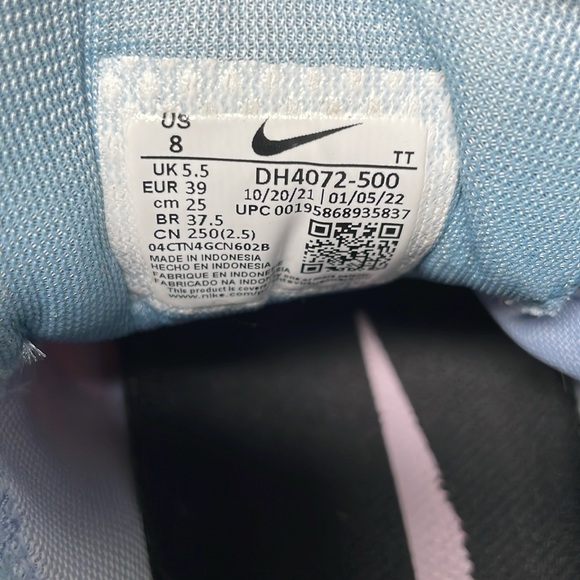 Nike Air Zoom Pegasus 39 lavender/blue woman’s shoes size 8 - Picture 11 of 11